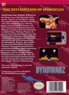 Dynowarz - The Destruction of Spondylus (USA) box cover back